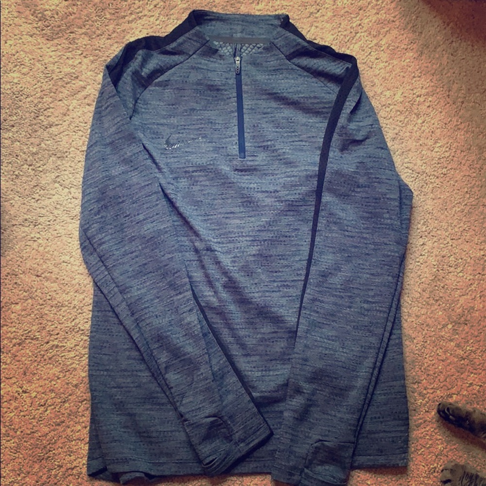 Nike navy blue dri-fit long sleeve.